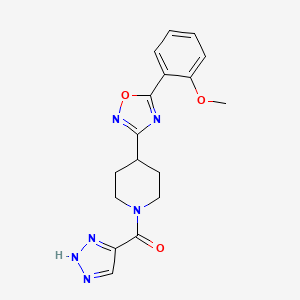 [4-[5-(2-methoxyphenyl)-1,2,4-oxadiazol-3-yl]piperidin-1-yl]-(2H-triazol-4-yl)methanone