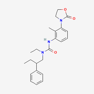 1-Ethyl-3-[2-methyl-3-(2-oxo-1,3-oxazolidin-3-yl)phenyl]-1-(2-phenylbutyl)urea