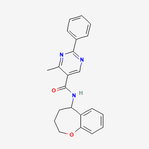 4-methyl-2-phenyl-N-(2,3,4,5-tetrahydro-1-benzoxepin-5-yl)pyrimidine-5-carboxamide