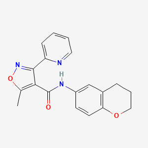 N-(3,4-dihydro-2H-chromen-6-yl)-5-methyl-3-pyridin-2-yl-1,2-oxazole-4-carboxamide