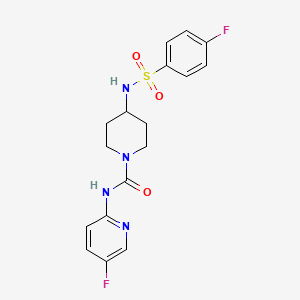 4-[(4-fluorophenyl)sulfonylamino]-N-(5-fluoropyridin-2-yl)piperidine-1-carboxamide