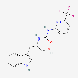 1-[1-hydroxy-3-(1H-indol-3-yl)propan-2-yl]-3-[6-(trifluoromethyl)pyridin-2-yl]urea