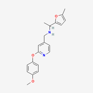 N-[[2-(4-methoxyphenoxy)pyridin-4-yl]methyl]-1-(5-methylfuran-2-yl)ethanamine