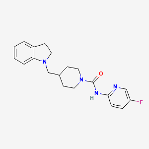 4-(2,3-dihydroindol-1-ylmethyl)-N-(5-fluoropyridin-2-yl)piperidine-1-carboxamide