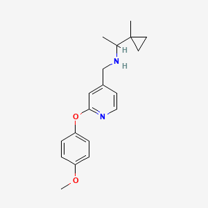 N-[[2-(4-methoxyphenoxy)pyridin-4-yl]methyl]-1-(1-methylcyclopropyl)ethanamine