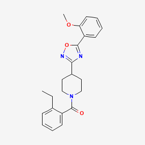 (2-Ethylphenyl)-[4-[5-(2-methoxyphenyl)-1,2,4-oxadiazol-3-yl]piperidin-1-yl]methanone