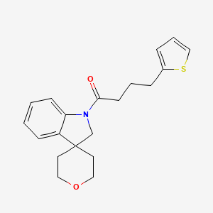 1-spiro[2H-indole-3,4'-oxane]-1-yl-4-thiophen-2-ylbutan-1-one