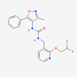 1-[[2-(2,2-Difluoroethoxy)pyridin-3-yl]methyl]-3-(3-methyl-5-phenyl-1,2-oxazol-4-yl)urea