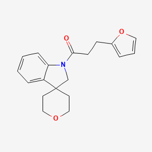 3-(furan-2-yl)-1-spiro[2H-indole-3,4'-oxane]-1-ylpropan-1-one