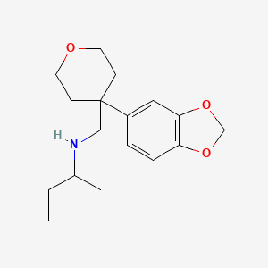 N-[[4-(1,3-benzodioxol-5-yl)oxan-4-yl]methyl]butan-2-amine