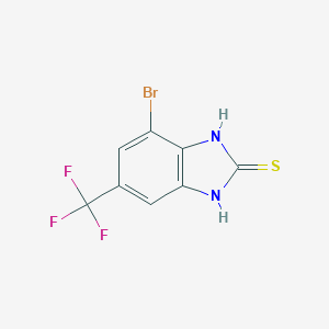 molecular formula C8H4BrF3N2S B069409 4-Bromo-6-(trifluoromethyl)benzimidazole-2-thiol CAS No. 175135-17-8