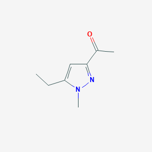 B069437 3-Acetyl-5-ethyl-1-methylpyrazole CAS No. 165744-17-2