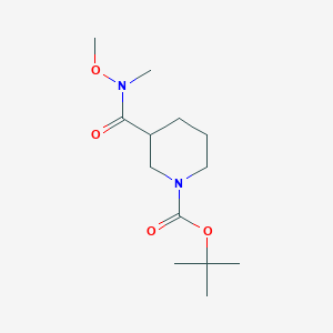 molecular formula C13H24N2O4 B069469 叔丁基 3-(甲氧基(甲基)氨基羰基)哌啶-1-甲酸酯 CAS No. 189442-78-2