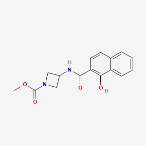 molecular formula C16H16N2O4 B6947442 Methyl 3-[(1-hydroxynaphthalene-2-carbonyl)amino]azetidine-1-carboxylate 