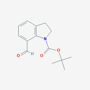 molecular formula C14H17NO3 B069496 Tert-butyl 7-formylindoline-1-carboxylate CAS No. 174539-67-4