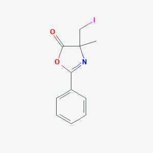 molecular formula C11H10INO2 B069497 4-(Iodomethyl)-4-methyl-2-phenyloxazol-5(4H)-one CAS No. 177762-91-3