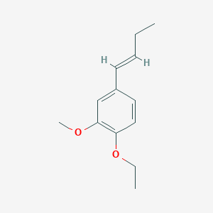 molecular formula C13H18O2 B069498 4-[(1E)-1-Buten-1-yl]-1-ethoxy-2-methoxybenzene CAS No. 195192-80-4