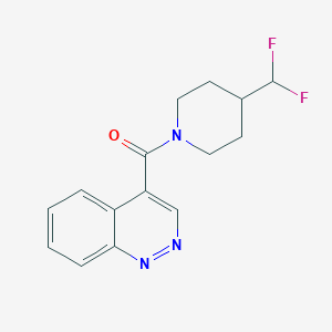 molecular formula C15H15F2N3O B6950546 Cinnolin-4-yl-[4-(difluoromethyl)piperidin-1-yl]methanone 