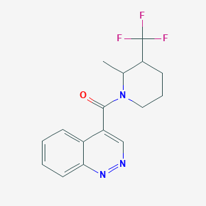 molecular formula C16H16F3N3O B6950619 Cinnolin-4-yl-[2-methyl-3-(trifluoromethyl)piperidin-1-yl]methanone 