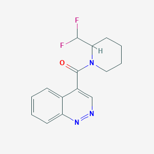 molecular formula C15H15F2N3O B6950705 Cinnolin-4-yl-[2-(difluoromethyl)piperidin-1-yl]methanone 