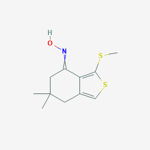 molecular formula C11H15NOS2 B069511 N-(6,6-二甲基-3-甲基硫代-5,7-二氢-2-苯并噻吩-4-亚甲基)羟胺 CAS No. 175202-71-8