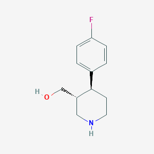 molecular formula C12H16FNO B069513 (trans-4-(4-Fluorophenyl)piperidin-3-yl)methanol CAS No. 188869-26-3