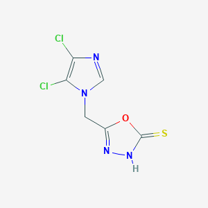 5-[(4,5-dichloro-1H-imidazol-1-yl)methyl]-1,3,4-oxadiazole-2-thiol