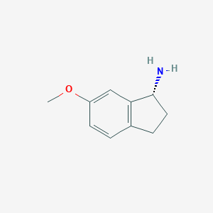 molecular formula C10H13NO B069530 (R)-6-Methoxy-2,3-dihydro-1H-inden-1-amine CAS No. 180915-77-9