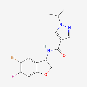 N-(5-bromo-6-fluoro-2,3-dihydro-1-benzofuran-3-yl)-1-propan-2-ylpyrazole-4-carboxamide