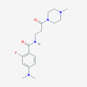 4-(dimethylamino)-2-fluoro-N-[3-(4-methylpiperazin-1-yl)-3-oxopropyl]benzamide