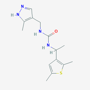 1-[1-(2,5-dimethylthiophen-3-yl)ethyl]-3-[(5-methyl-1H-pyrazol-4-yl)methyl]urea