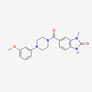 5-[4-(3-methoxyphenyl)piperazine-1-carbonyl]-3-methyl-1H-benzimidazol-2-one