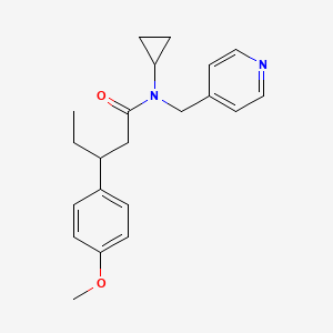 N-cyclopropyl-3-(4-methoxyphenyl)-N-(pyridin-4-ylmethyl)pentanamide