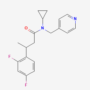 N-cyclopropyl-3-(2,4-difluorophenyl)-N-(pyridin-4-ylmethyl)butanamide