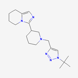 3-[1-[(1-Tert-butyltriazol-4-yl)methyl]piperidin-3-yl]-5,6,7,8-tetrahydroimidazo[1,5-a]pyridine