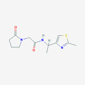 N-[1-(2-methyl-1,3-thiazol-4-yl)ethyl]-2-(2-oxopyrrolidin-1-yl)acetamide