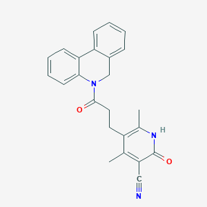 4,6-dimethyl-2-oxo-5-[3-oxo-3-(6H-phenanthridin-5-yl)propyl]-1H-pyridine-3-carbonitrile