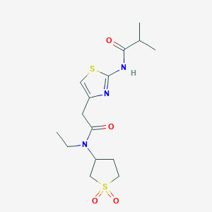 N-[4-[2-[(1,1-dioxothiolan-3-yl)-ethylamino]-2-oxoethyl]-1,3-thiazol-2-yl]-2-methylpropanamide