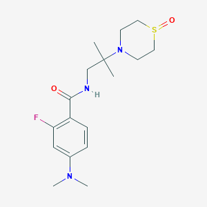 4-(dimethylamino)-2-fluoro-N-[2-methyl-2-(1-oxo-1,4-thiazinan-4-yl)propyl]benzamide