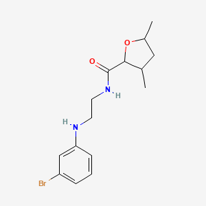 N-[2-(3-bromoanilino)ethyl]-3,5-dimethyloxolane-2-carboxamide