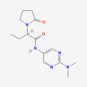 N-[2-(dimethylamino)pyrimidin-5-yl]-2-(2-oxopyrrolidin-1-yl)butanamide