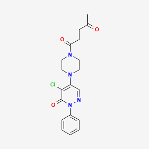 1-[4-(5-Chloro-6-oxo-1-phenylpyridazin-4-yl)piperazin-1-yl]pentane-1,4-dione