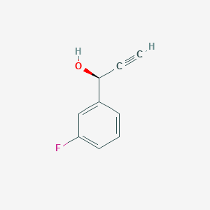 molecular formula C9H7FO B069535 (1S)-1-(3-fluorophenyl)prop-2-yn-1-ol CAS No. 179249-18-4