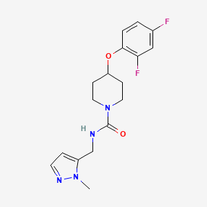 4-(2,4-difluorophenoxy)-N-[(2-methylpyrazol-3-yl)methyl]piperidine-1-carboxamide