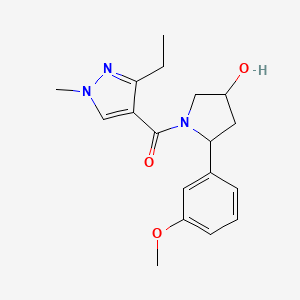 (3-Ethyl-1-methylpyrazol-4-yl)-[4-hydroxy-2-(3-methoxyphenyl)pyrrolidin-1-yl]methanone