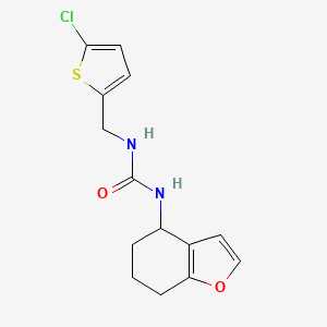 1-[(5-Chlorothiophen-2-yl)methyl]-3-(4,5,6,7-tetrahydro-1-benzofuran-4-yl)urea