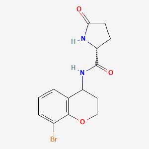 (2R)-N-(8-bromo-3,4-dihydro-2H-chromen-4-yl)-5-oxopyrrolidine-2-carboxamide