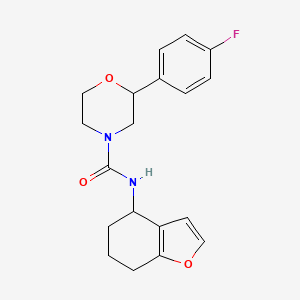 2-(4-fluorophenyl)-N-(4,5,6,7-tetrahydro-1-benzofuran-4-yl)morpholine-4-carboxamide