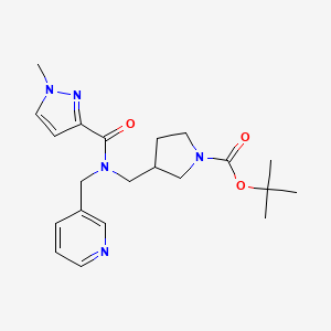 Tert-butyl 3-[[(1-methylpyrazole-3-carbonyl)-(pyridin-3-ylmethyl)amino]methyl]pyrrolidine-1-carboxylate