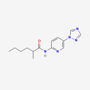 2-methyl-N-[5-(1,2,4-triazol-1-yl)pyridin-2-yl]hexanamide